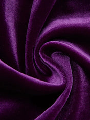 Purple Cross Velvet V Neck Long Sleeve Puff Sleeve Sheath Midi Dress