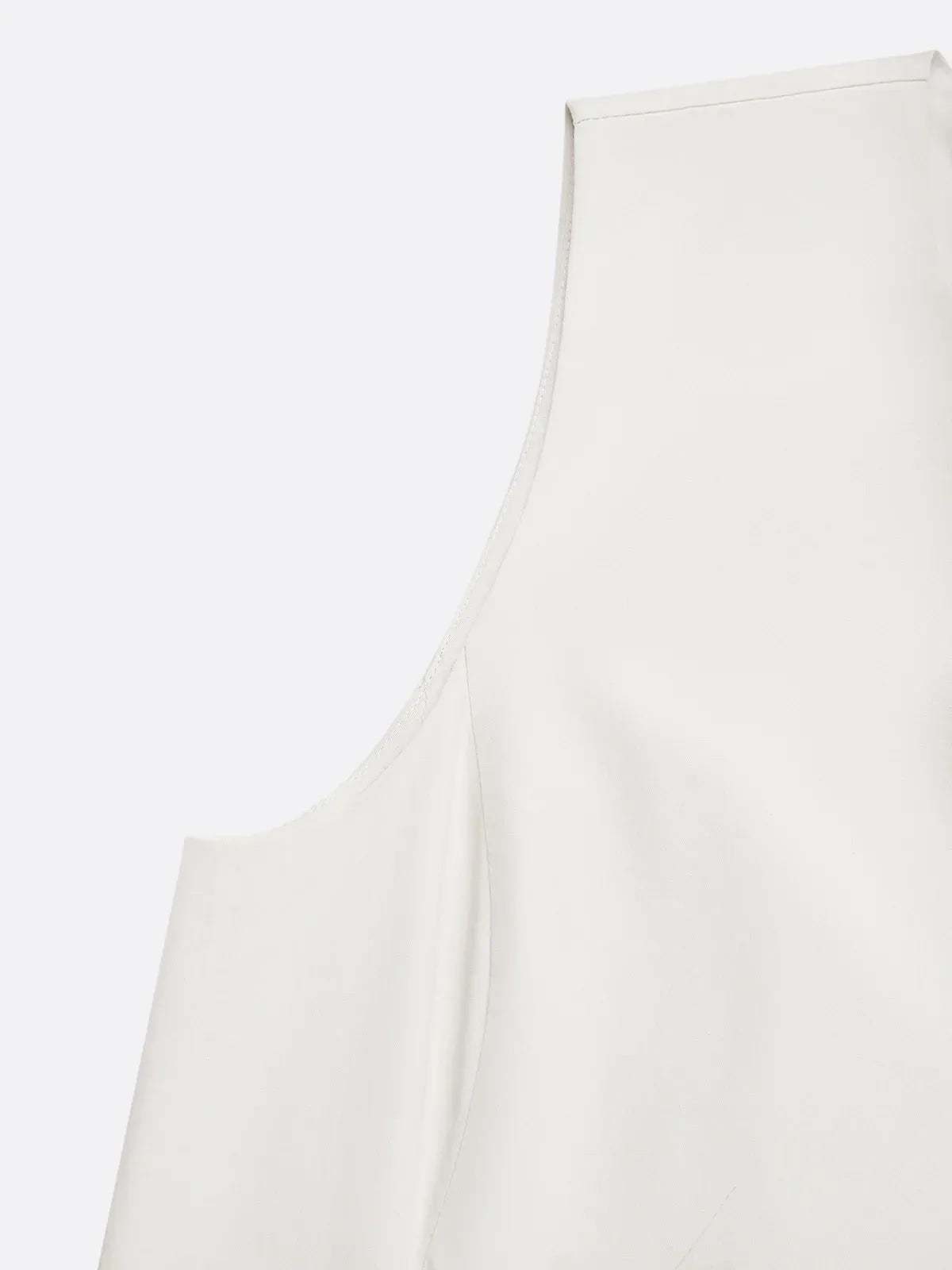 Apricot Lyocell Cotton Crew Neck Sleeveless A-Line Midi Dress