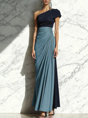 Sheath One Shoulder Ruched Maxi Formal Dress