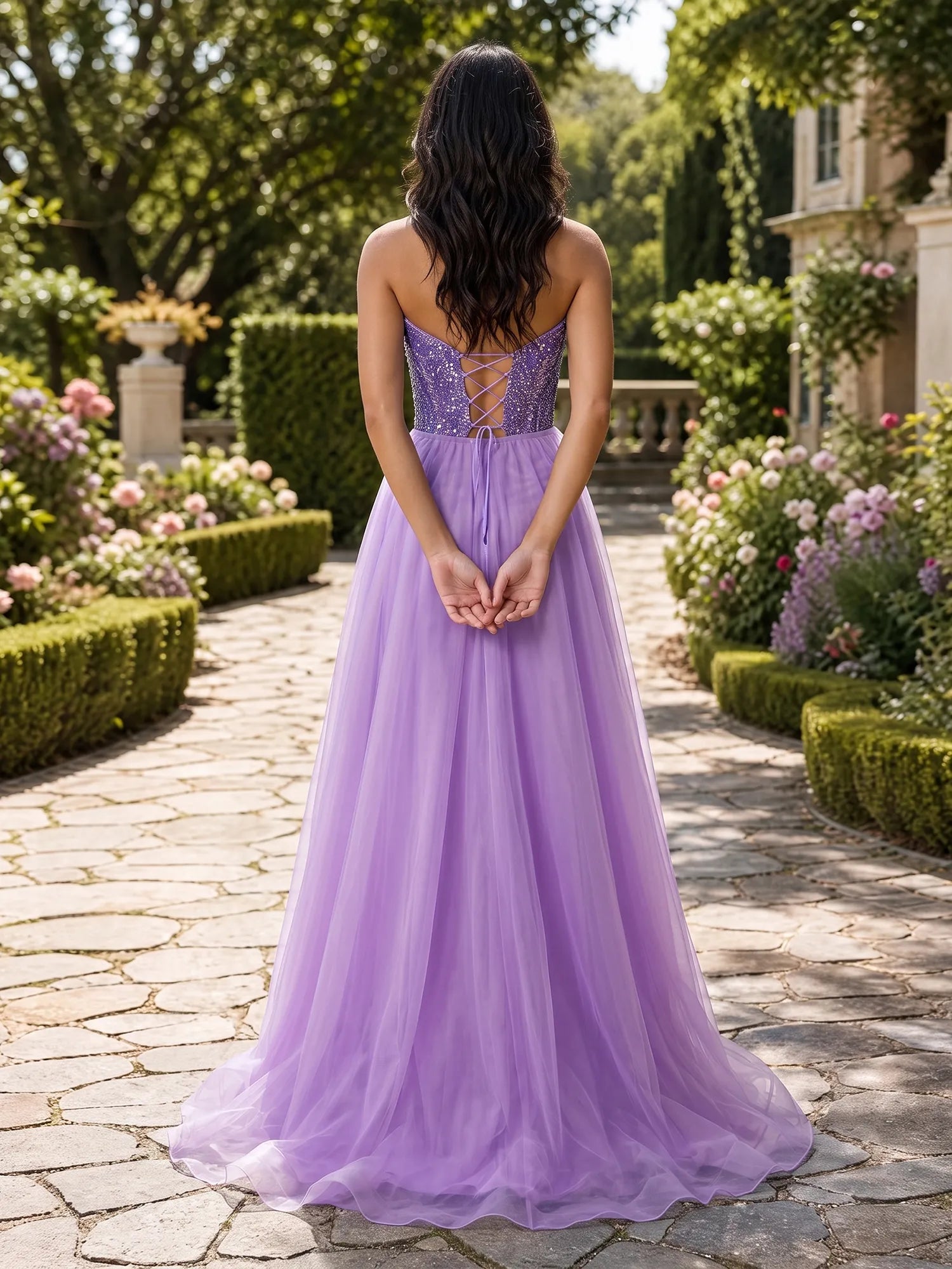 Sequin Plunging V-Neck Short Homecoming Dress with Detachable Ombre Tulle Over-Skirt