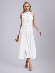 Susanna White Sleeveless Lace Dress