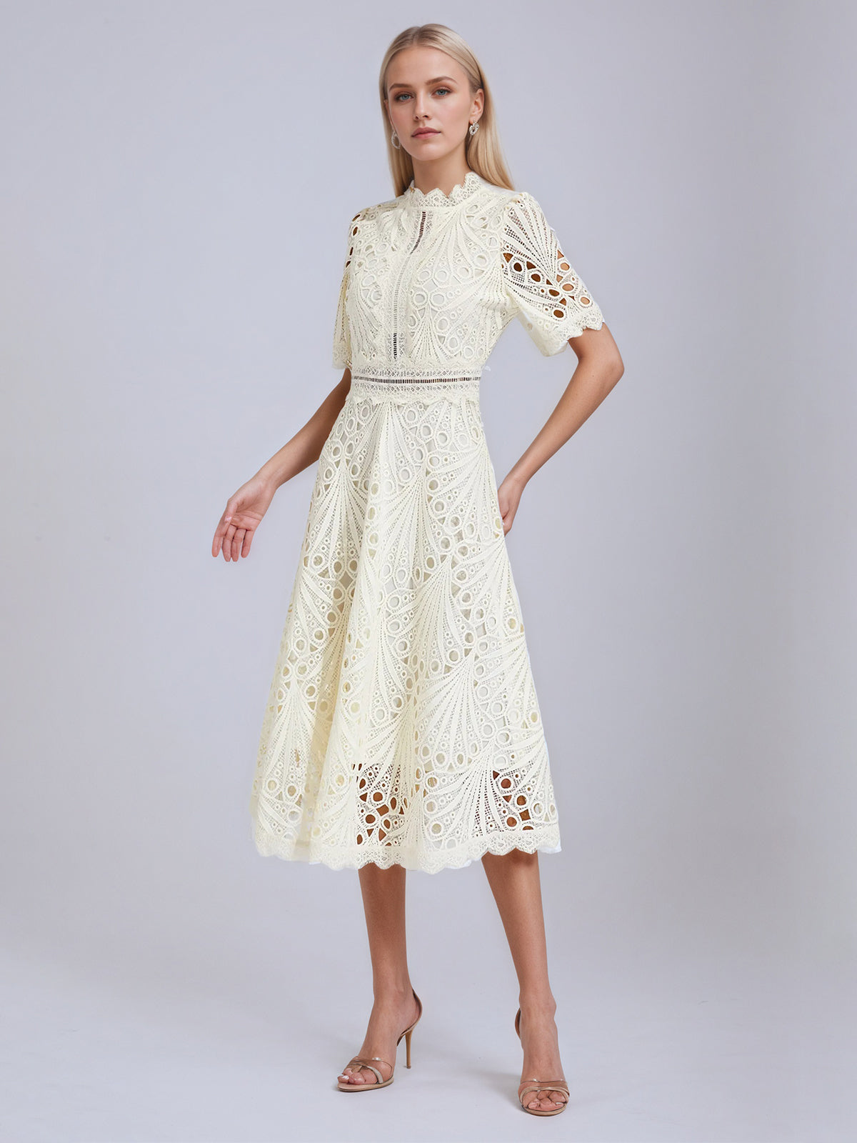 Freeman White Cut Out Midi Dress