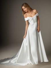 White A-Line Sweetheart Neckline Wedding Dress