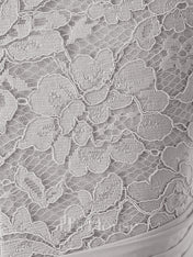 Silver A-Line High Neck Floor-Length Lace Chiffon Bridesmaid Dress With Appliques