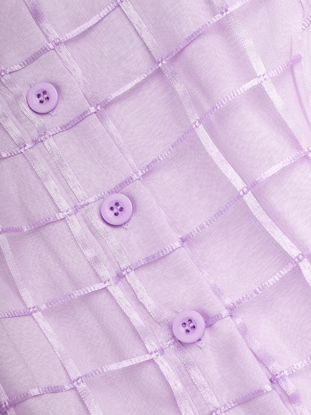 Lavender Purple Buckle Shirt Dress Shirt Collar Sleeveless A-Line Midi Dress