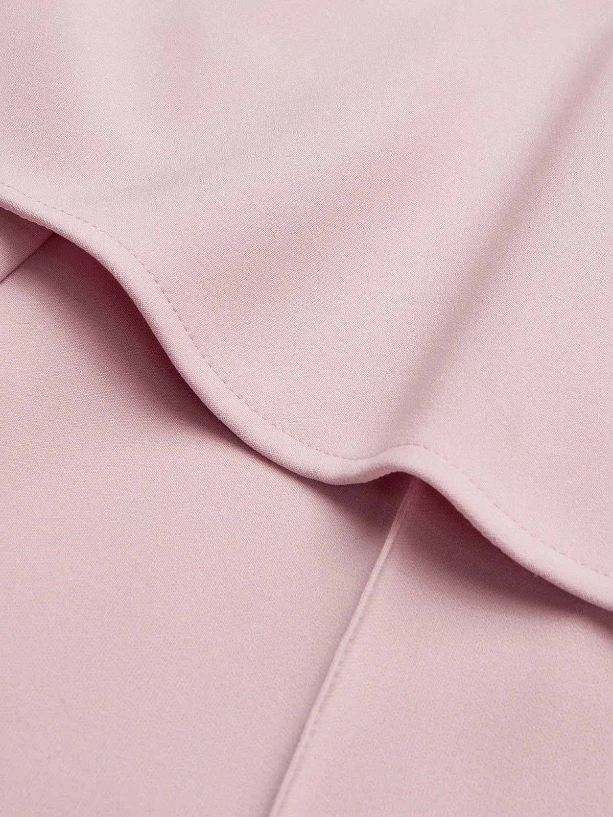 Women Pink Asymmetric Asymmetrical Short Sleeve Dressy Jumpsuit