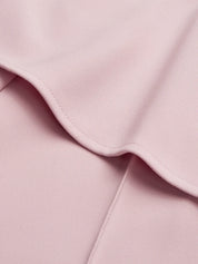 Women Pink Asymmetric Asymmetrical Short Sleeve Dressy Jumpsuit