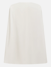 White Buckle Blazer V Neck Sleeveless A-Line Mini Homecoming Dress