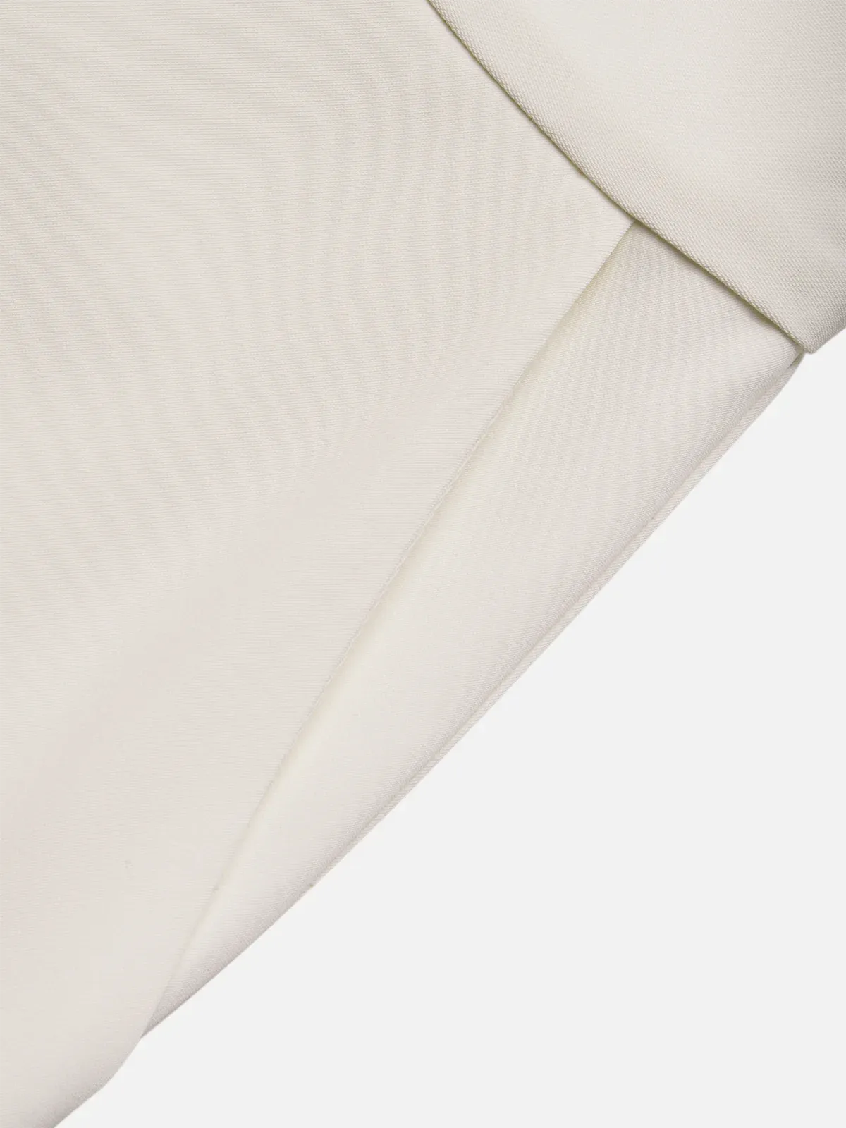 Women Off White Crew Neck Sleeveless Dressy Jumpsuit