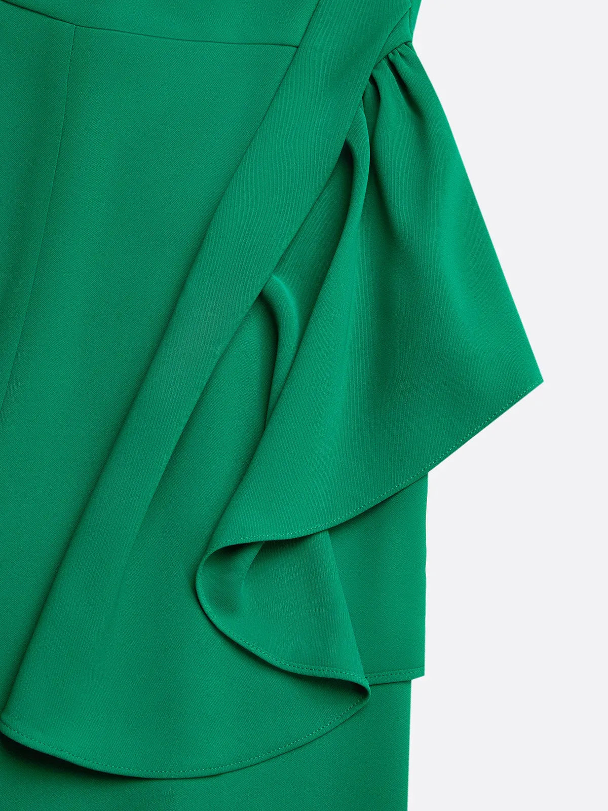Women Green Ruched Cowl Neck Sleeveless Dressy Jumpsuit