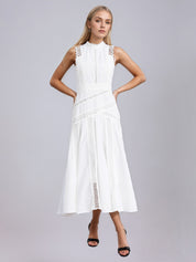 Susanna White Sleeveless Lace Dress