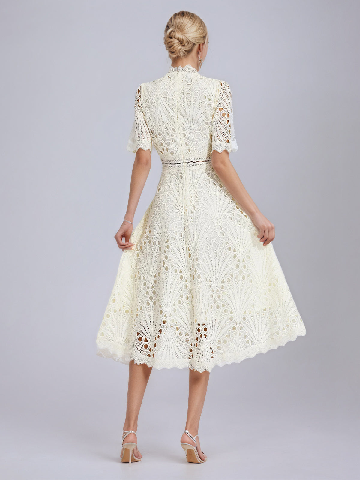 Freeman White Cut Out Midi Dress