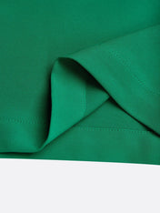 Women Green Ruched Cowl Neck Sleeveless Dressy Jumpsuit