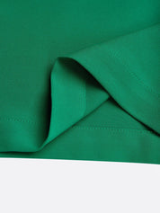 Women Green Ruched Cowl Neck Sleeveless Dressy Jumpsuit