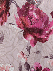 A-Line Off the Shoulder Satin Floral Mother of the Bride Dress