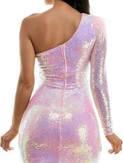 Sparkly One-sleeve Homecoming Dresses To Impress