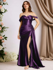 Trumpet/Mermaid Off The Shoulder Sleeveless Floor Length Dress