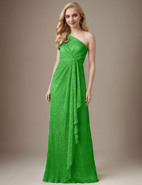 Robe fourreau Ruby asymétrique en maille métallisée pour mère de la mariée