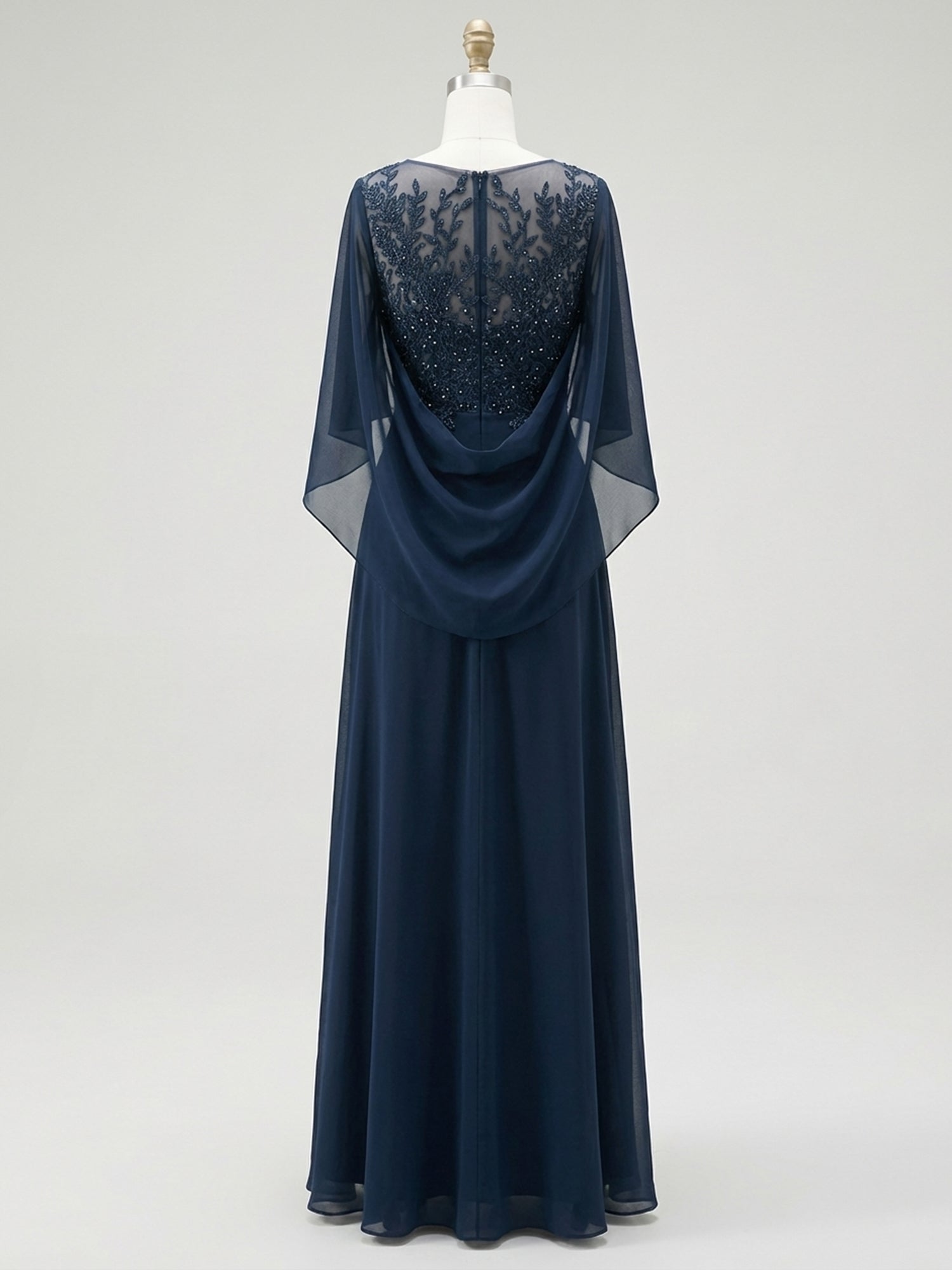 A-Line/Princess Scoop Floor-Length Mother of the Bride Dresses with Pleated & Sequins