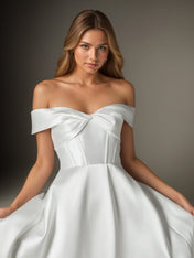 White A-Line Sweetheart Neckline Wedding Dress