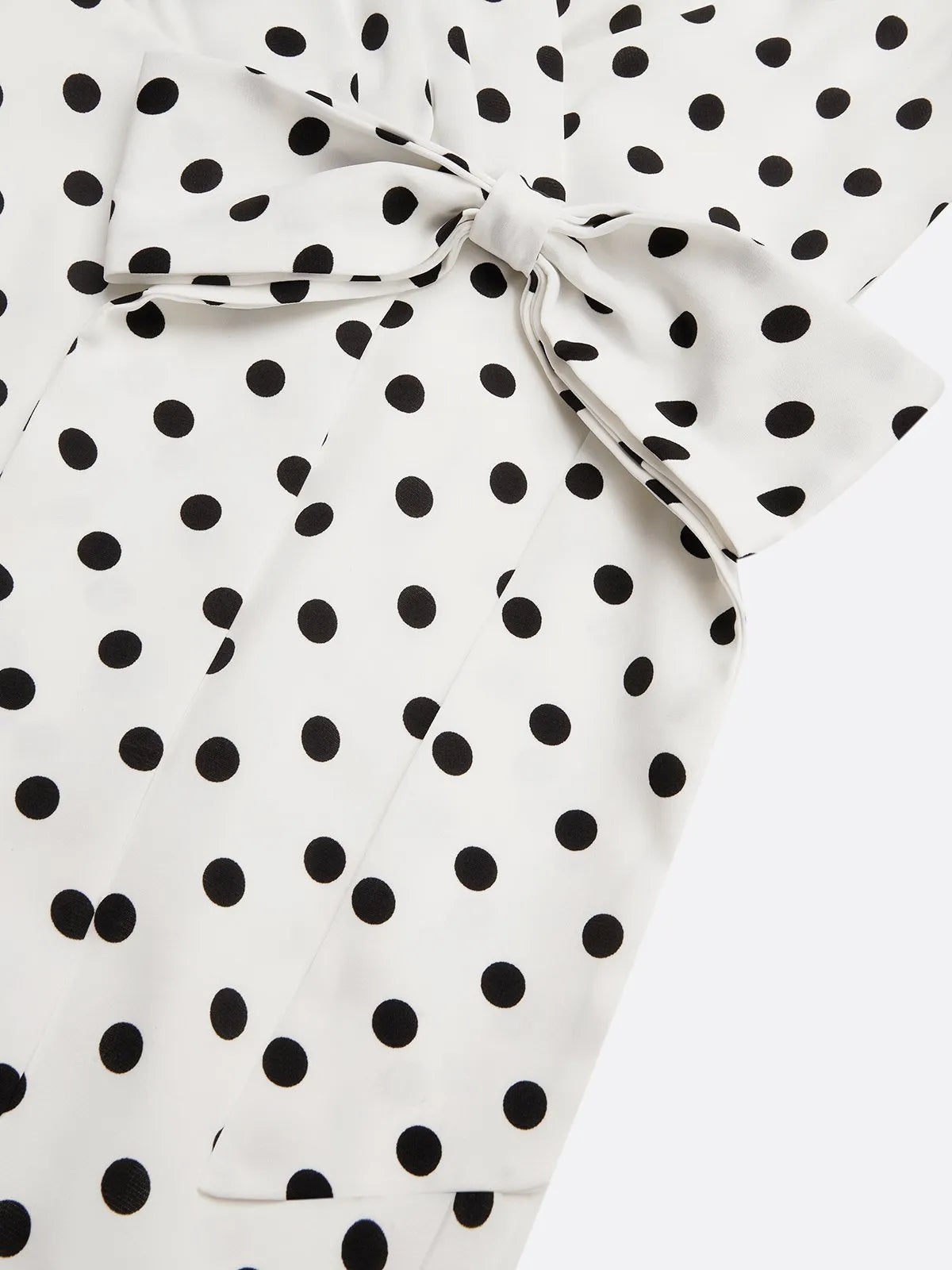 White Bow Printing Classic V Neck Sleeveless Sheath Midi Dress