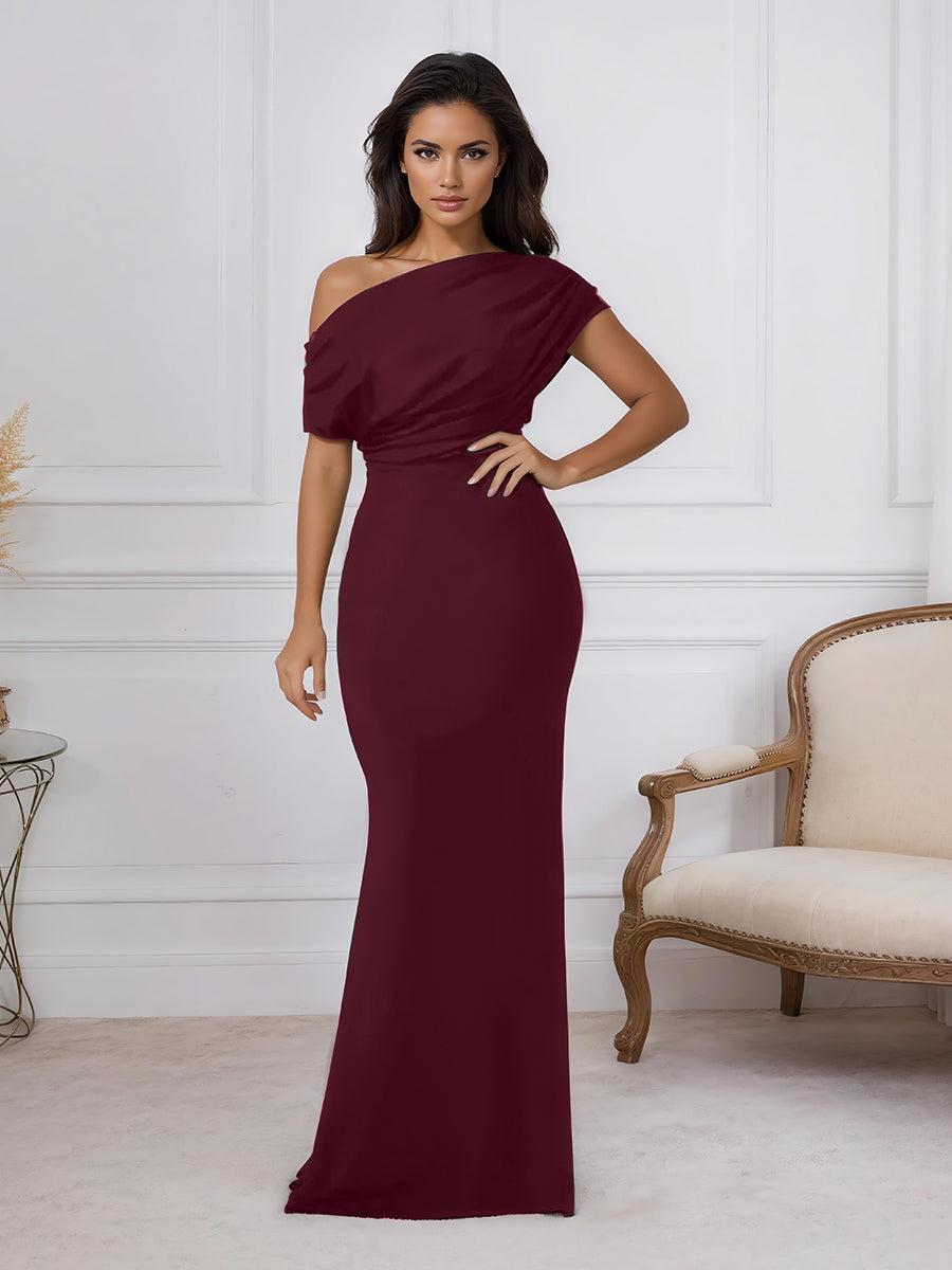 Elegant Off Shoulder Bodycon Long Formal Party Evening Dress