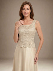 Glitter Lace & Satin Skirt Jacket Dress with Open Jacket