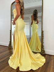 Sparkly Mermaid Keyhole Long Beaded Prom Dress with Slit
