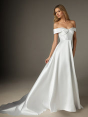 White A-Line Sweetheart Neckline Wedding Dress