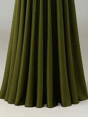 A-Line Sleeveless Long Bridesmaid Dress