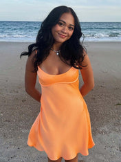 A-line Spaghetti Straps Short Cocktail Dress