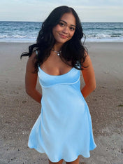 A-line Spaghetti Straps Short Cocktail Dress