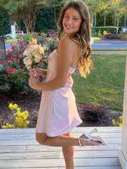 A Line Strapless Mini Homecoming Party Dress
