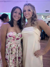 A Line Strapless Short Homecoming Party Dress