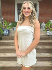 A Line Strapless Short Homecoming Party Dress