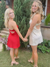 A Line Strapless Short Homecoming Party Dress