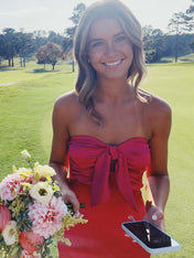 A Line Strapless Short Homecoming Party Dress wtih Bow