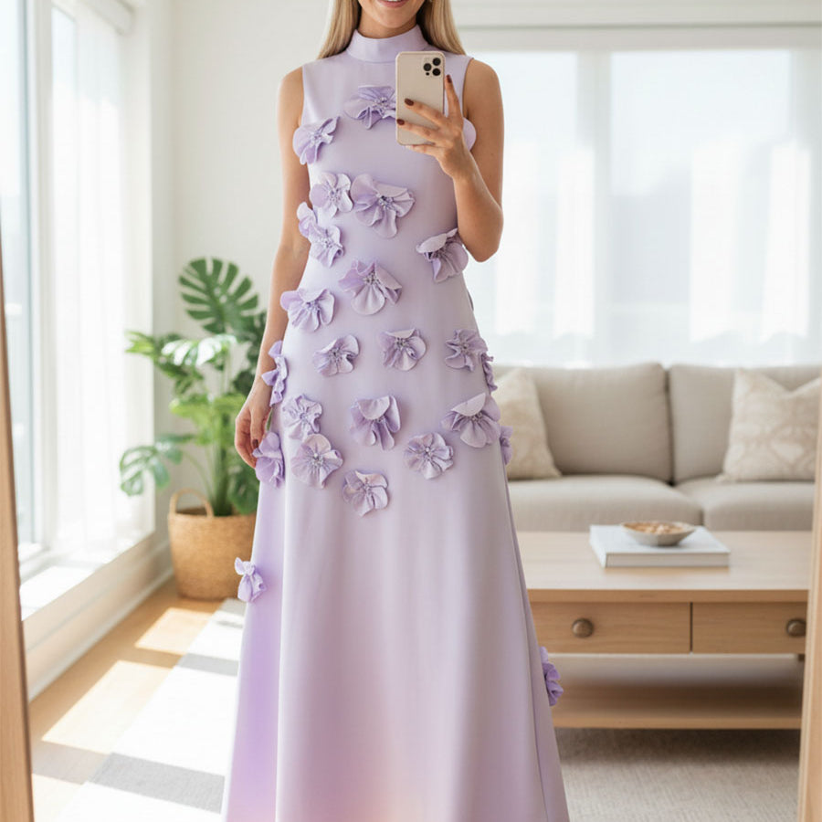 A_Line_High_Neck_Sleeveless_Floor_Length_Stretch_Crepe_Dress_With_3D_Flowers.jpg