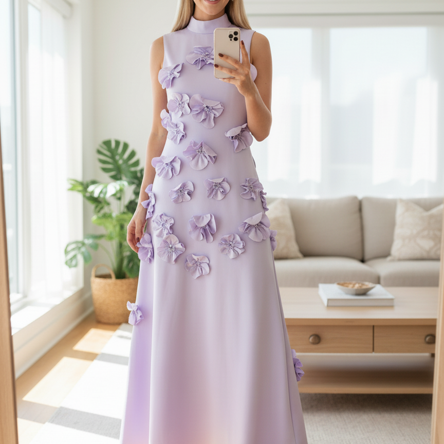 A_Line_High_Neck_Sleeveless_Floor_Length_Stretch_Crepe_Dress_With_3D_Flowers.png