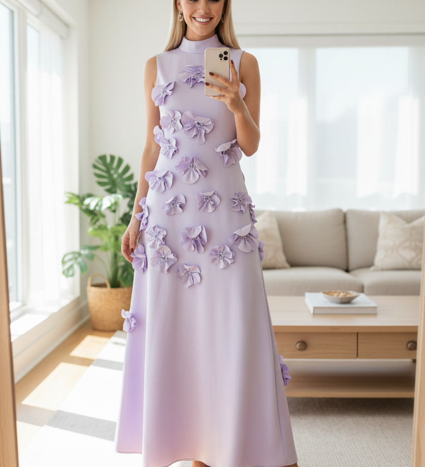 A_Line_High_Neck_Sleeveless_Floor_Length_Stretch_Crepe_Dress_With_3D_Flowers.png