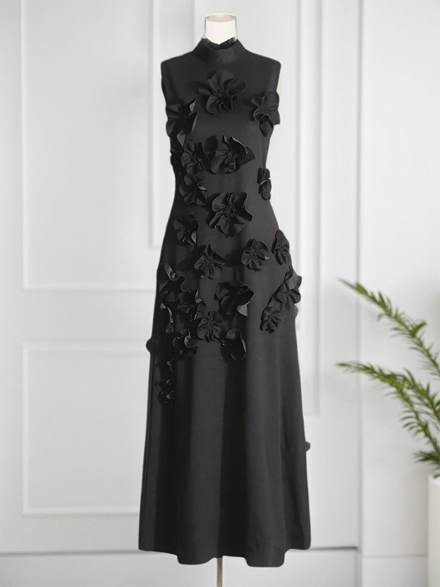 A_Line_High_Neck_Sleeveless_Floor_Length_Stretch_Crepe_Dress_With_3D_Flowers_9.jpg