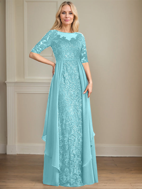 Chiffon Lace Maxi Dress