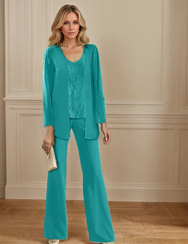 Chiffon Mother of the Bride Pantsuits with Jacket