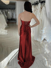 Beaded Sweetheart Mermaid Long Prom Dress With Slit