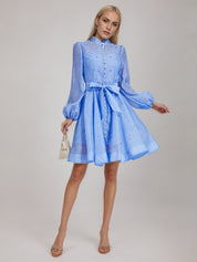 Bentham Blue Diamond Embellished Mini Dress