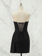 Strapless Sweetheart Draped Mini Homecoming Dress