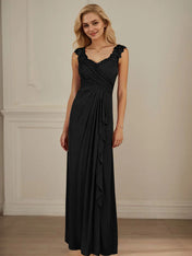 Champagne A-Line Sweetheart Neckline Pleated Mesh Dress