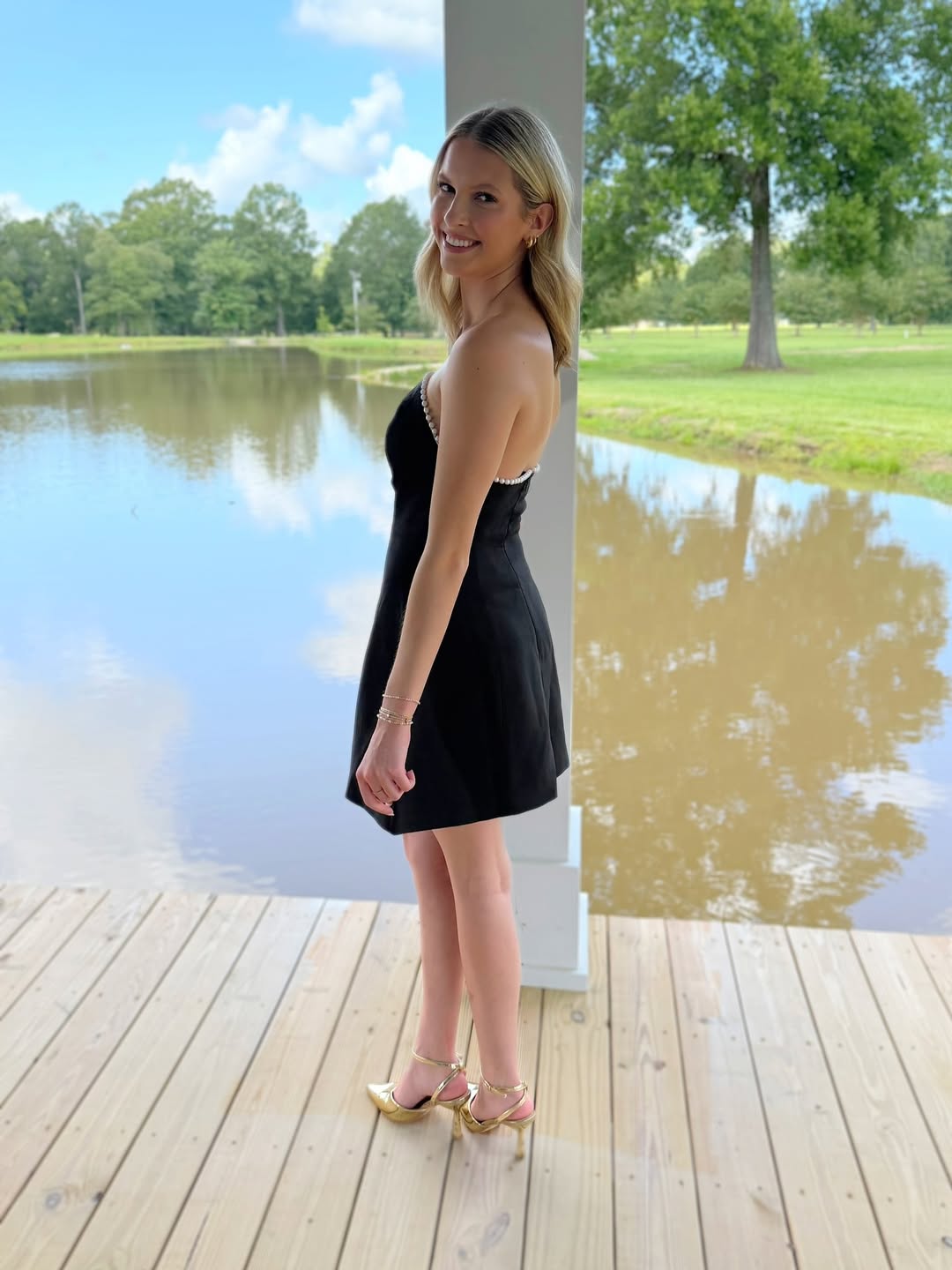 Black A Line Strapless Short Homecoming Dress with Beading