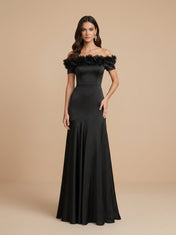 Criss-Cross Halter Neck Beaded Gown with High Slit Evening Dresses