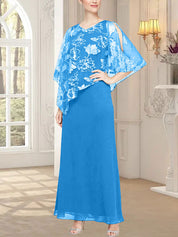 Robe longue en maille pailletée avec corsage asymétrique fantaisie superposé 